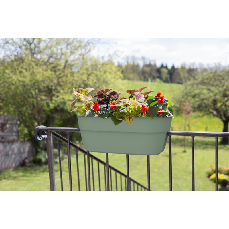 EDA jardinière de balcon Osaka, 56×30 cm, anthracite, 19,5 litres